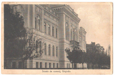 SV * CHISINAU * SCOALA DE COMERT * 1928 * Basarabia / Moldova foto