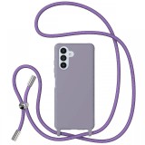 Lemontti Husa Silicon cu Snur Samsung Galaxy A13 5G Mov (protectie 360&deg;, material fin, captusit cu microfibra)