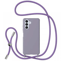 Lemontti Husa Silicon cu Snur Samsung Galaxy A13 5G Mov (protectie 360&deg;, material fin, captusit cu microfibra)