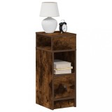 Noptiera vidaXL Stejar Afumat, 25x31x66 cm, Sertar &amp; Compartimente, Lemn, Maro,  Mobila Dormitor