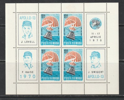 Romania 1970 - #733 Apollo 13 M/S 1v MNH foto