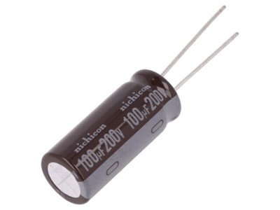 Condensator Electrolitic THT 100uF 200VDC foto
