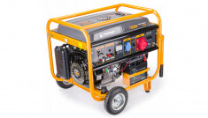 Generator curent electric 7500 W, 7.5 KW, 220 V, 380 V Pornire la Cheie, Automata, Roti si Manere, Stabilizator de tensiune (AVR), monofazat, Trifazat foto