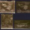 DB1 Cosmos Apollo 11 Aselenizarea 1969 Oman 4 v. folie Aur MNH
