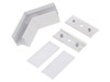 Conector 120&deg; Alb TOPMET LINEA20 Accesorii Diode LED Policarbonat Aluminiu