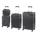 TraveLux Urban XXV gurul&oacute;s bőr&ouml;nd szett fekete