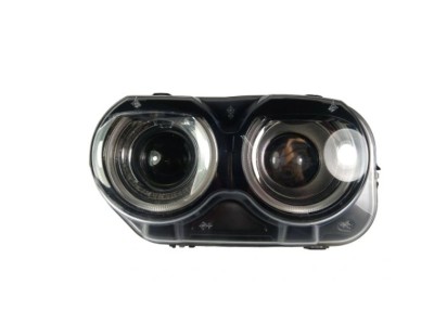Far Dodge Challenger, 09.2014-2024, montare fata, stanga, cu lumini de zi tip LED; Tip=USA; HiR2+LED; manual; cu capac; cu bec; Omologare: SAE; halog foto