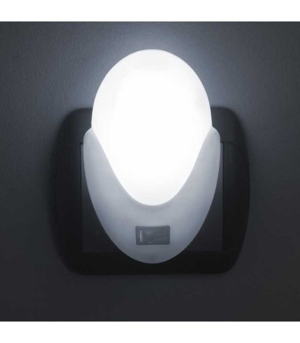 Lumina de veghe LED 1W rece cu intrerupator 230V 6x9.5x2.5cm PHENOM