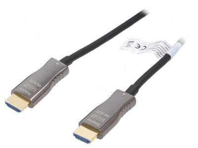 Cablu HDMI 2.0 Optic 30m Negru foto