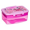 Caserolă Alimente, Model Fluturi, Roz, Capacitate 1.1L, Tăviță Detasabilă, Tac&acirc;muri Incluse, Oem