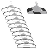 Set de 20 de umerase antiderapante pentru haine, din PE, cu carlig metalic rotativ, 41 cm, gri si negru Household NewTrend