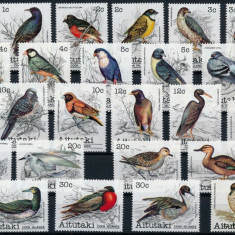 201-AITUTAKI 1981-PASARI-Serie completa de 36 timbre nestampilate MNH