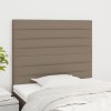 VidaXL Tăblii de pat, 2 buc, gri taupe, 90x5x78/88 cm, textil 3116458