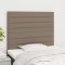 vidaXL Tăblii de pat, 2 buc, gri taupe, 90x5x78/88 cm, textil 3116458