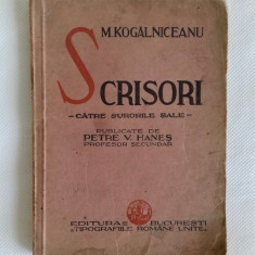 M. KOGALNICEANU SCRISORI CATRE SURORILE SALE 1934