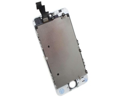 Display iPhone 5S LCD Alb Complet Cu Tablita Metalica Si Conector Amprenta foto