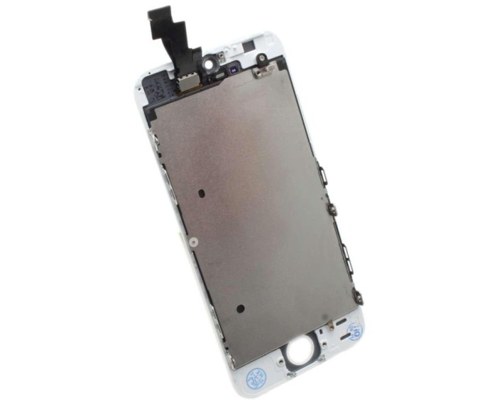 Display iPhone 5S LCD Alb Complet Cu Tablita Metalica Si Conector Amprenta