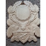 Panoplie Cerb mare 30x40cm lemn masiv de cireș pentru coarne stinghere