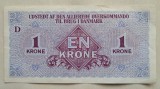 Danemarca 1 Krone allierede overkommando F BUNA RARA
