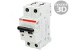&Icirc;ntrerupător Supracurent ABB 63A 2 Poli 400VAC Caracteristică C - Cod 2CDS272001R0634
