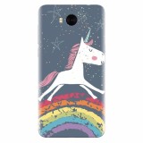 Husa silicon pentru Huawei Y6 2017, Unicorn Rainbow