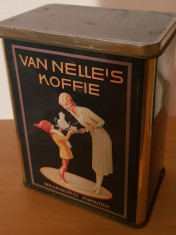 cutie metalica reclama ceai van nelle`s provenienta olanda foto