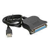 Cablu adaptor USB tata la port Paralel 25 pin d-sub, db25, interfata LPT paralela bidirectionala, 0.8m