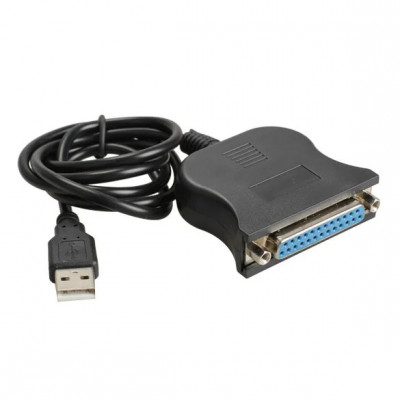 Cablu adaptor USB tata la port Paralel 25 pin d-sub, db25, interfata LPT paralela bidirectionala, 0.8m foto