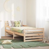 vidaXL Cadru de pat extensibil pentru copii Maro 80 x 130 / 165 / 200 cm