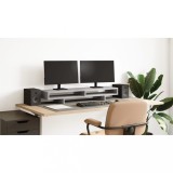VidaXL Suport de monitor, gri beton, 100x27x15 cm, lemn prelucrat