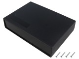 Carcasă ABS Neagră cu Panou 190x136x42 mm