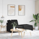 VidaXL Canapea modulară cu taburet și perne, material textil, negru