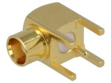 Soclu MCX mamă 90&deg; 50&Omega; THT aurit