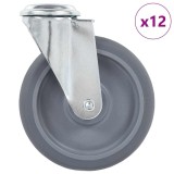 Cumpara ieftin Roti pivotante cu gaura pentru surub, 12 buc., 125 mm