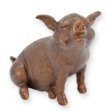 Purcelus sezand-statueta din bronz masiv TBA-193