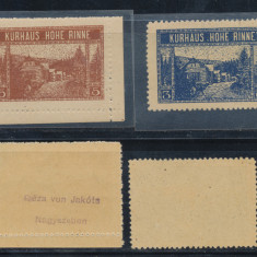 Posta locala Paltinis - Hohe Rinne - serie neuzata 2 timbre 1923 MNH hartie crem