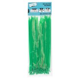 Set 100 bride din plastic Detoolz 2.5x200 mm, rezistente UV, verde