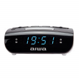 Radio cu ceas Aiwa CR-15, Alarma, FM, Alb-negru