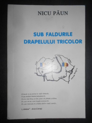 Nicu Paun - Sub faldurile drapelului tricolor (1999, cu autograf si dedicatie) foto