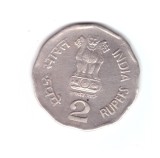 Moneda India 2 rupees 1999 Bombay, stare buna, curata