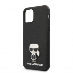 Husa iPhone 11 Karl Lagerfeld Saffiano Iconik Negru foto