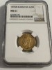 20 lei gold coin 1890 Carol 1 rege a romanilor NGC , gradare MS 61, ALL