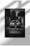 hustle_mxm_2|Motivational Canvas Poster, GT-R Night Drive Art, "Crave Success" Quote, Fuel Your Hustle 2025 | A4 (21 x 29.7 cm) - hustle_mxm_2