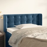 VidaXL Tăblie pat cu aripioare albastru &icirc;nchis 103x16x78/88 cm catifea 3119248