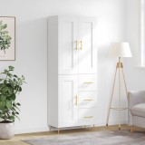 VidaXL Dulap &icirc;nalt, alb, 69,5x34x180 cm, lemn compozit