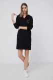 Cumpara ieftin Armani Exchange rochie din bumbac culoarea negru, mini, oversize