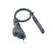 Cablu de alimentare EURO tata - tip 2 pini mama 20cm drept 2x0.75mm2