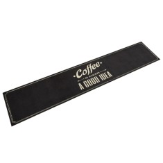 vidaXL Covor de bucătărie lavabil, text Coffee, 60x300 cm, catifea 4005598
