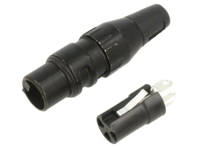 Conector XLR mamă 3 pini, argintat foto
