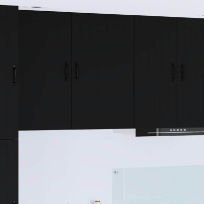 vidaXL Dulap suspendat de bucătărie cu raft Negru 50 x 31 x 80 cm 885036 foto